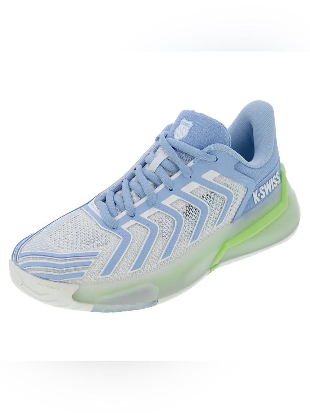 K-Swiss Women's Ultrashot 4 Tennis Shoes Lucent White and Dutch Canal